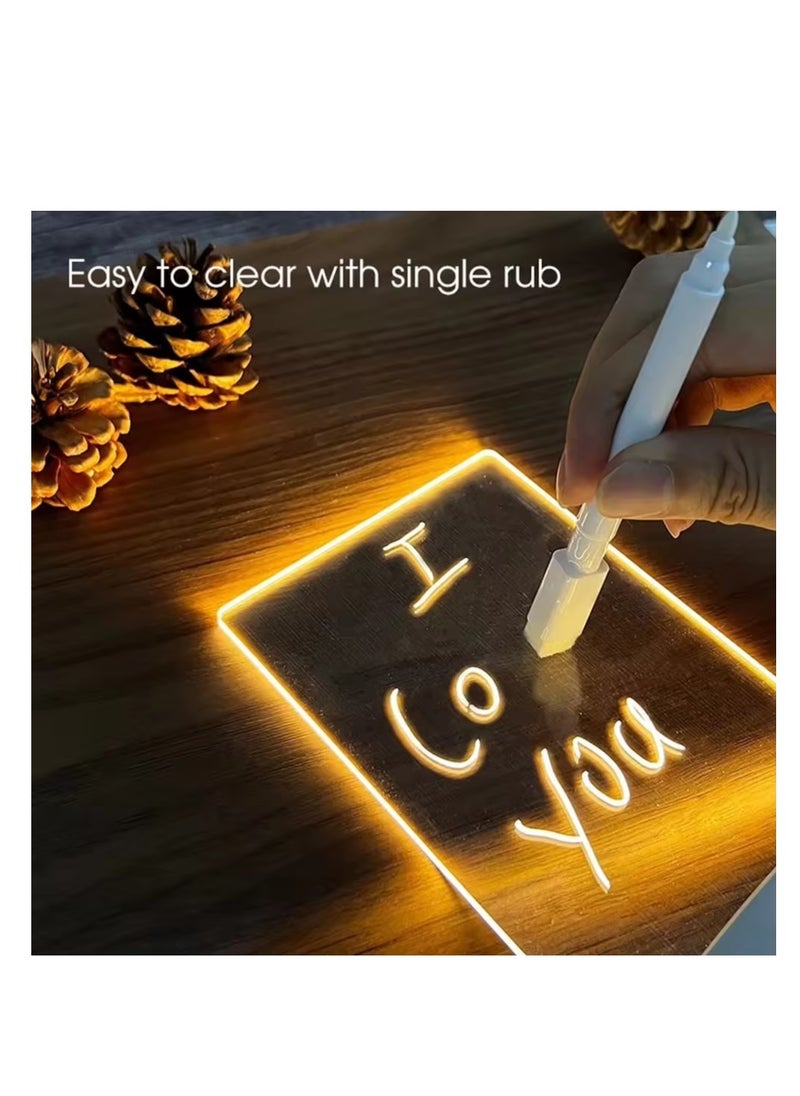 The Aura - Erasable Writing Message Gift Writing Board Blank Memo with Calendar USB Acrylic Kids 3d Led Night Light lamp - Image 1
