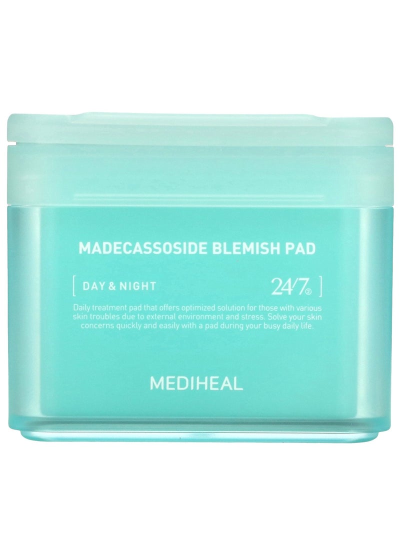 MEDIHEAL Madecassoside Blemish Pad - Square Cotton Facial Toner Pads with Centella Asiatica & Madecassoside – Anti Blemish Face Pads to Improve Uneven Skin Tone - Vegan Face Gauze Wipes, 100 Pads 