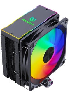 Majesty Majesty 200 TDP 5 Heat Pipes CPU Air Cooler, 120mm Fan, ARGB Lighting Synchronized with Motherboard, PWM 5V 4-pin CPU Cooler, Compatible with AMD Ryzen and Intel LGA Processors  - Image 1