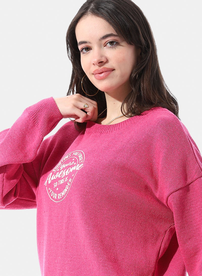 Andora Relaxed Fit Long Sleeves Knitted Pullover - Image 4