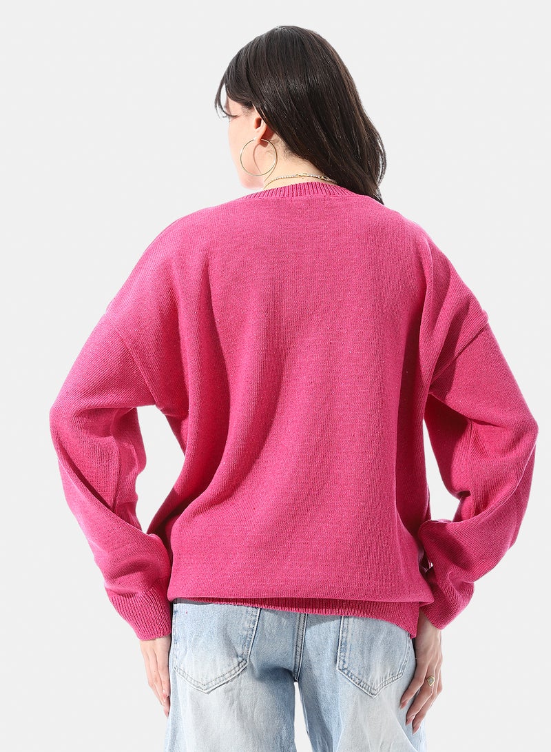Andora Relaxed Fit Long Sleeves Knitted Pullover - Image 3