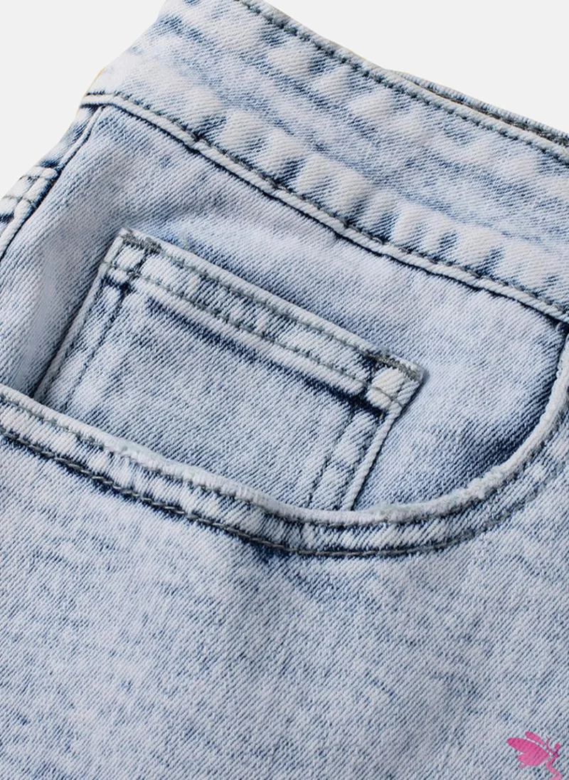يونيكي Blue Rugged Casual Shorts