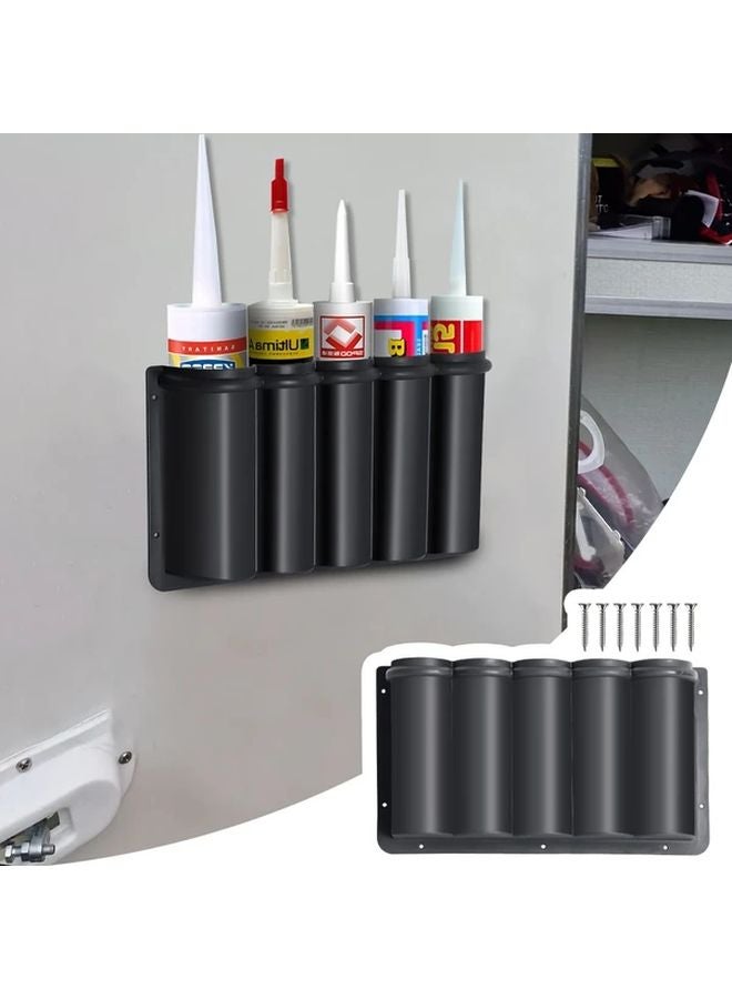 5 Room Black ABS Tool Organizer Wall Mounted Rack For Garage Shop Home Storage - Image 3