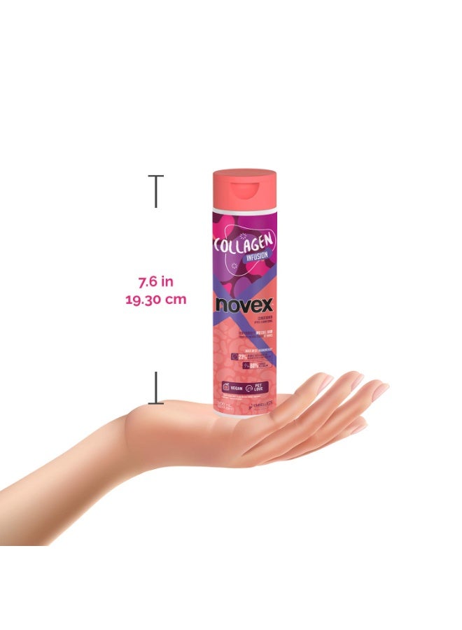 NOVEX Organic Collagen Infusion Conditioner For Stronger Thicker Shinier Hair - 10 oz - Vegan Formula - Image 4