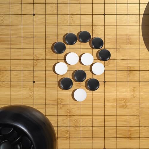 VICASKY Go Game Pieces 360pcs Resin Chess Stones Replacement Games for OnTheGo Gaming Board Set Treads 18mm Double Convex Fine Playing Craft Black and White - Image 5