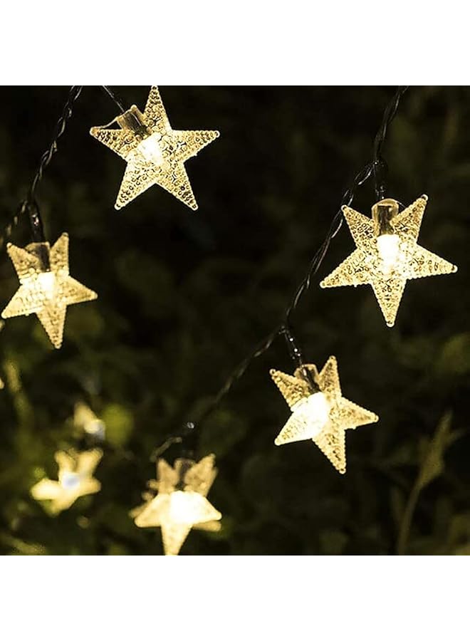 Star Fairy Lights1.5M10 Led Stars Led Lights Decoration Fairy Light Battery Operated Waterproof Star Copper Wire Lamp Ramadan Eid Indoor And Outdoor Party Wedding And Holiday Decorations Warm White