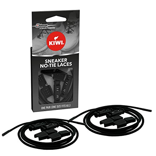 KIWI Sneaker No-Tie Shoe Laces, Black, One Size Fits All, 1 Pair - Image 1