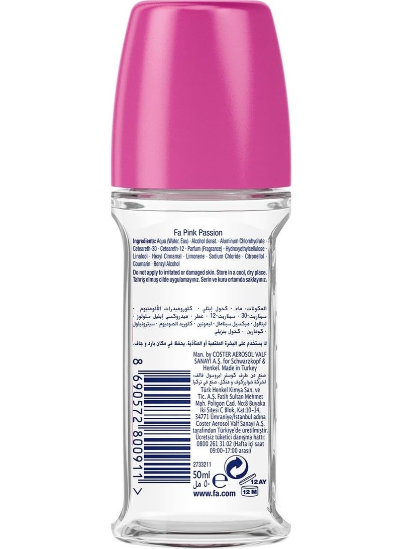 Fa Roll On Pink Passion 50ml, Pack of 3 - Image 2