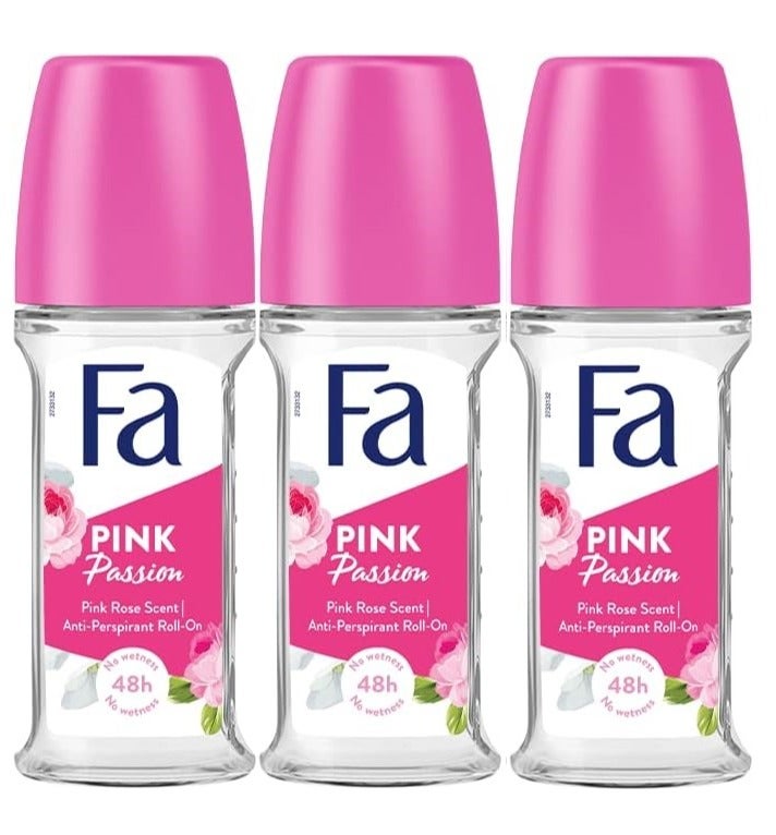 Fa Roll On Pink Passion 50ml, Pack of 3 - Image 1