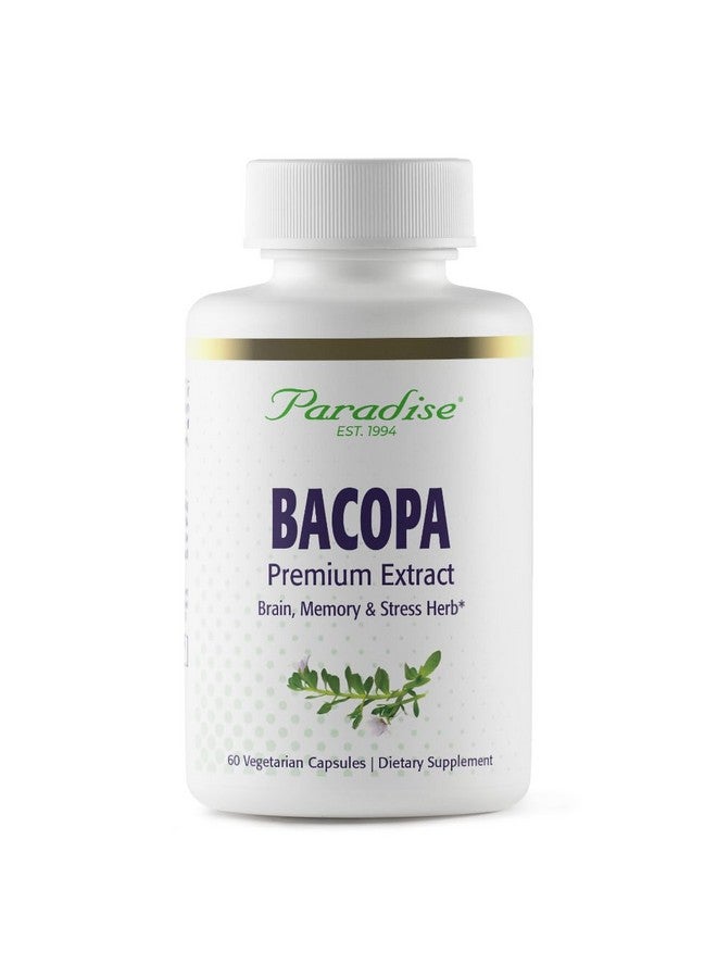 Paradise Herbs Bacopa Extract, Vegan, Non GMO, Gluten Free, 60 Capsules - Image 1