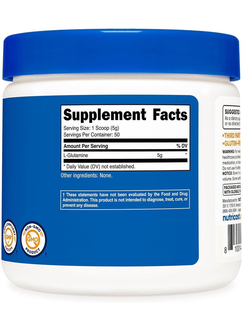 Nutricost L-جلوتامين، بدون نكهة 8.9 أونصة - Image 2