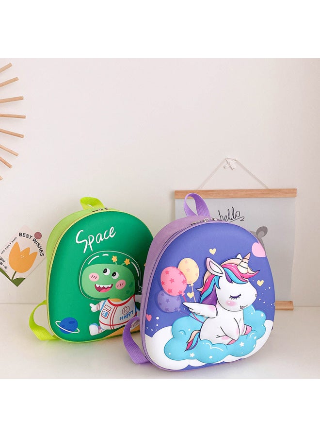3D Children's Hard Shell Backpack Kindergarten Student Schoolbag Cartoon Cute Boy Female Baby Backpack-Color:W - Image 4