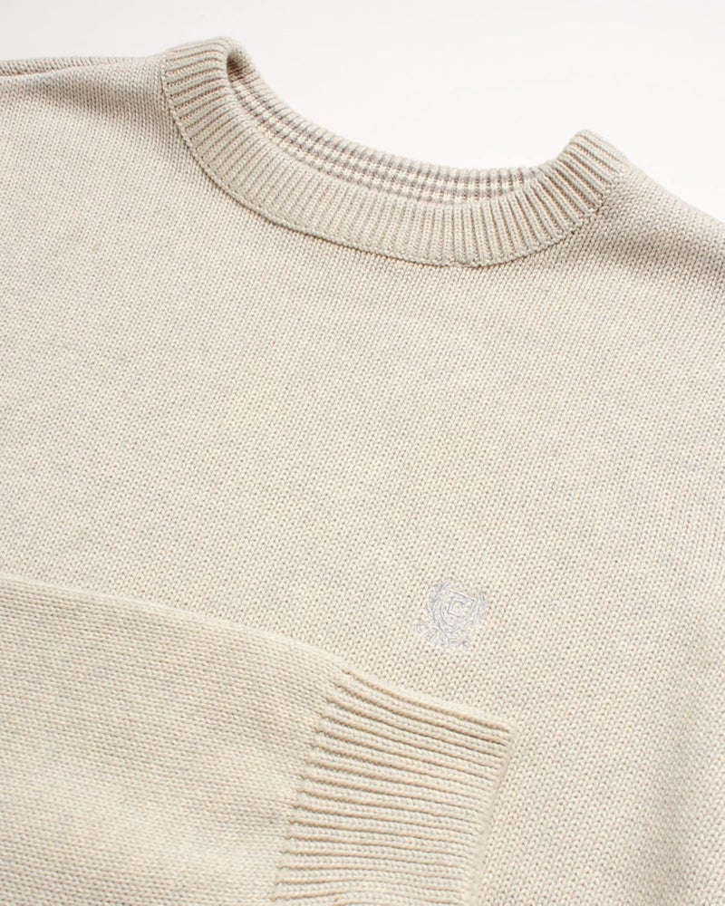 Chaps Mens Sweater  Heavyweight Classic Fit Cotton Crewneck Pullover Sweater for Men S2XL Size Medium Oatmeal Heather - Image 4