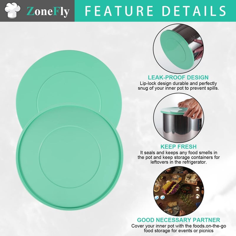 ZoneFly غطاء سيليكون يناسب إنستانت بوت 8 كوارت - غطاء وعاء داخلي 8 كوارت لإنستا بوت ديو، برو، ألترا، كريسبي، نوفا، بلس والمزيد - أفضل غطاء محكم لغطاء طنجرة الضغط 8 كوارت إنستانت بوت - Image 3