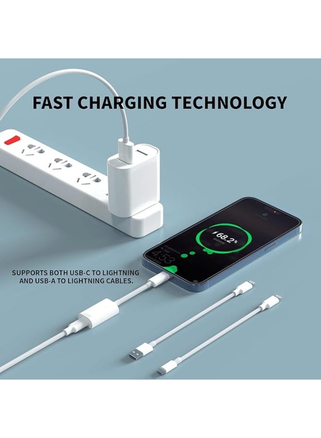 USB-C ذكر لموبايل ايفون 16 15 17  كابل شحن USB من النوع C إلى لايتننج أنثى قابل لإعادة الشحن سريع البيانات - Image 3