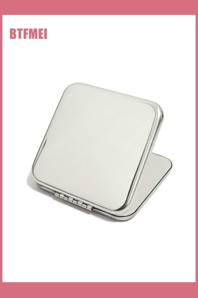 بتفمي مرآة جيب ٥.٧ × ٥.٧ سم، مرآة مكياج صغيرة، مرآة ذات وجهين، مرآة تجميل، مرآة محمولة قابلة للطي مع تكبير، مرآة تجميل للسفر لتعديل المكياج - Image 2