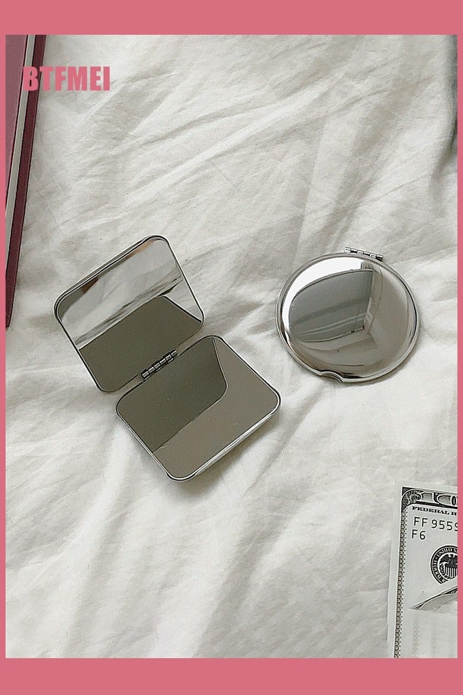 بتفمي مرآة جيب ٥.٧ × ٥.٧ سم، مرآة مكياج صغيرة، مرآة ذات وجهين، مرآة تجميل، مرآة محمولة قابلة للطي مع تكبير، مرآة تجميل للسفر لتعديل المكياج - Image 4