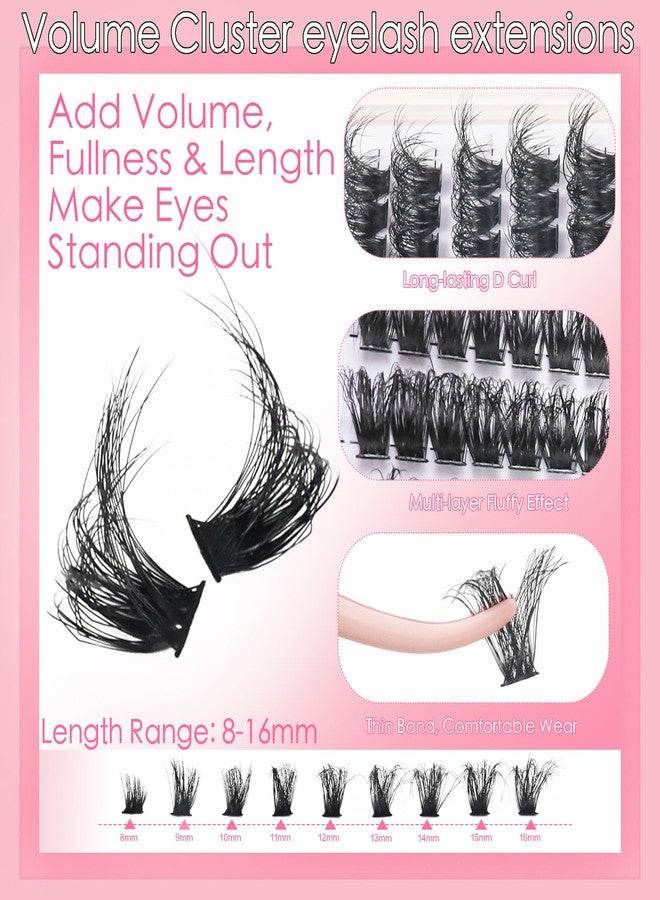 داودر مجموعة رموش عين القطة من داودر، رموش كثيفة للغاية 80D، مجموعة رموش ناعمة ورقيقة مع لاصق تثبيت الرموش، مزيل رموش، رموش عنقودية على شكل حرف D - Image 4