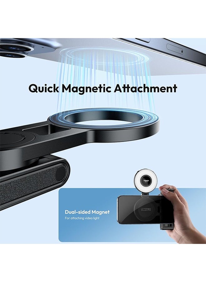 Ulanzi - ULANZI JJ03 Magnetic Tripod for Phone with Remote Control, 3-in-1 Selfie Stick Handle Grip 360° Rotation Extendable Stand for iPhone Android Phones - Image 1