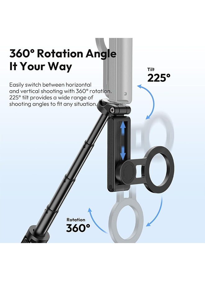 Ulanzi - ULANZI JJ03 Magnetic Tripod for Phone with Remote Control, 3-in-1 Selfie Stick Handle Grip 360° Rotation Extendable Stand for iPhone Android Phones - Image 1
