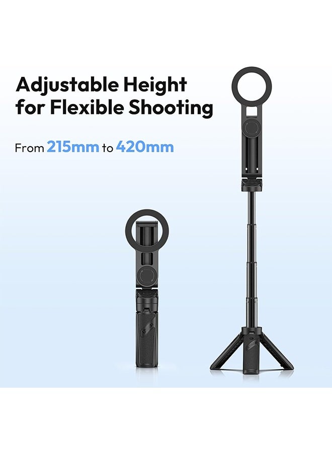 Ulanzi - ULANZI JJ03 Magnetic Tripod for Phone with Remote Control, 3-in-1 Selfie Stick Handle Grip 360° Rotation Extendable Stand for iPhone Android Phones - Image 1