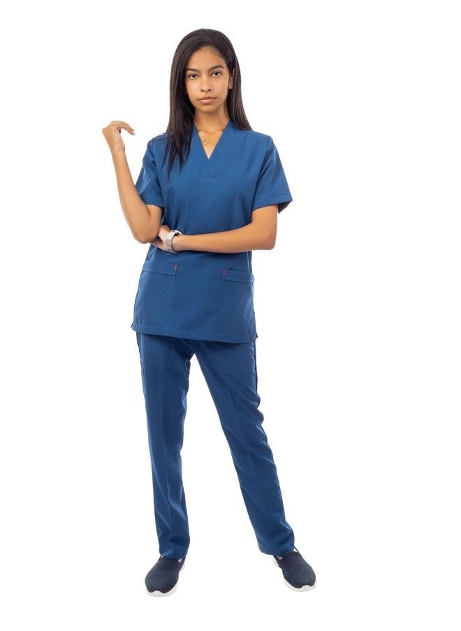 APEX Dark Steel Blue Female Classic Scrub  - Image 4