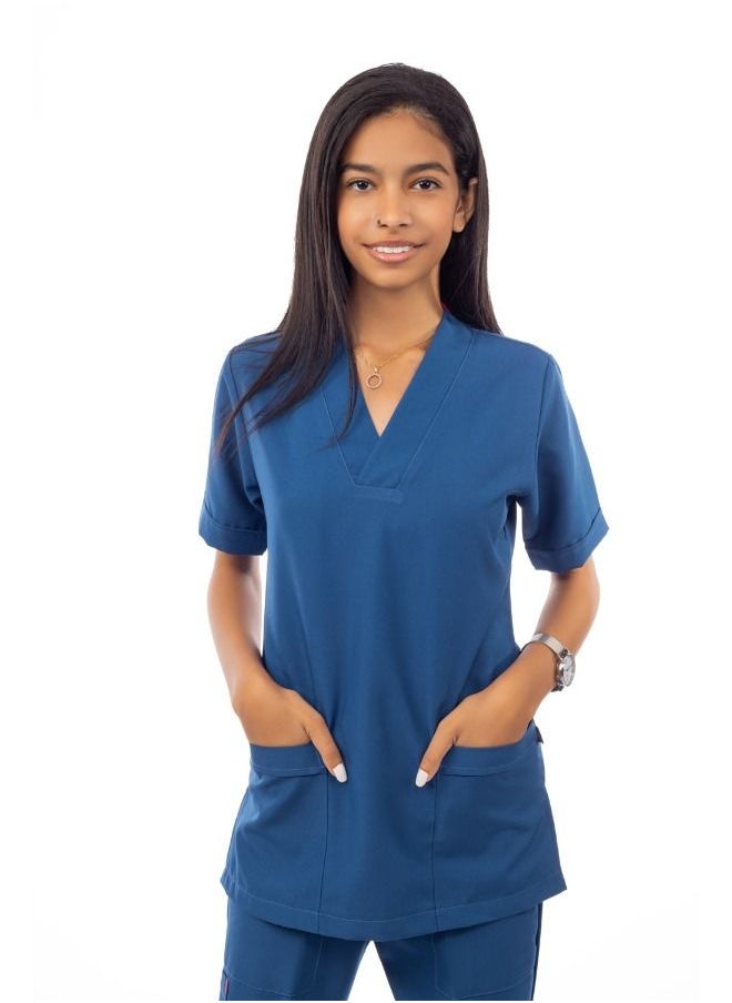 APEX Dark Steel Blue Female Classic Scrub  - Image 3
