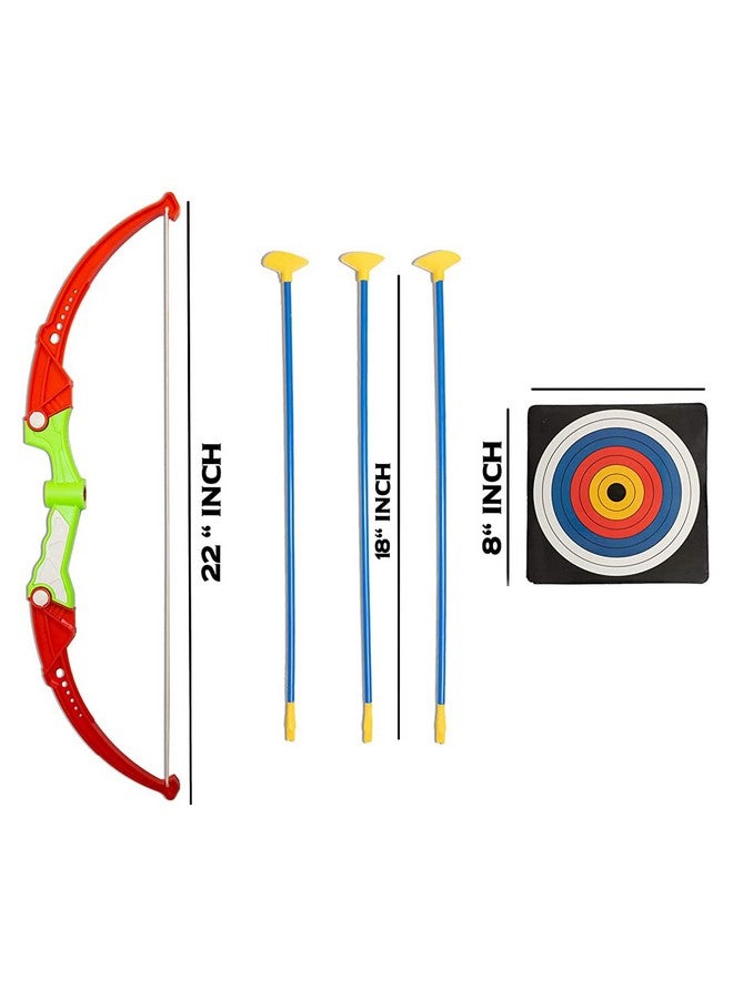 Storio Toys Archery Bow and Arrow Toy Set with Target Board for Kids - 3 Teer 1 Dhanush Kaman for 3 + Year Old Boys, Multicolor - Image 2