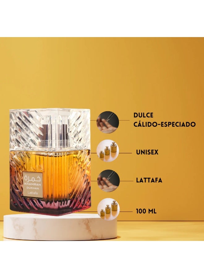 Lattafa Khamrah Dukhan Eau De Parfum -100ml - Image 3