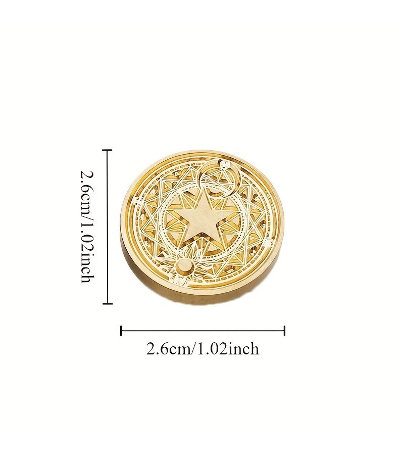 2 Magic Array C Cat Stealing Stars Wax Sealing Stamp Heads Retro Handmade Sealing Stamps For Cards Envelopes Wedding Invitations Gift Packaging Hand Accounts - Image 2