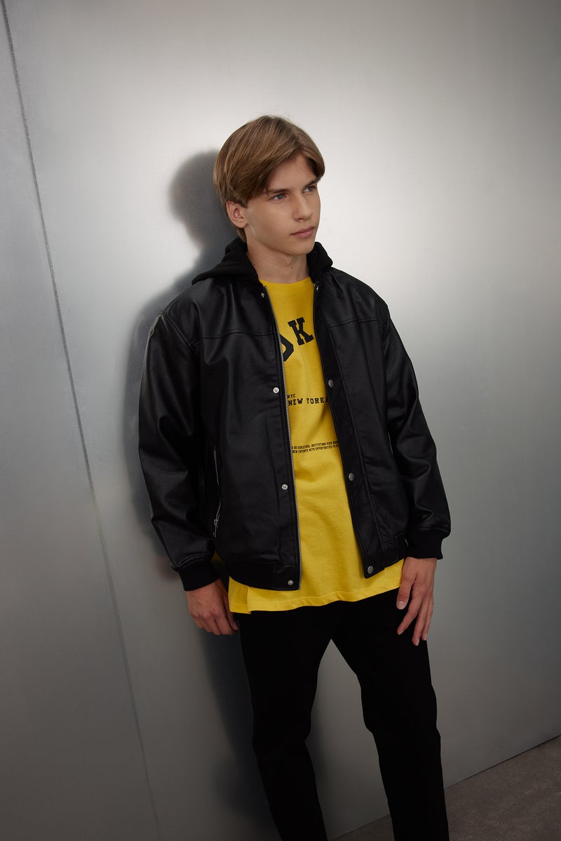 DeFacto Boy Waterproof Plush Lining Bomber Jacket  - Image 1