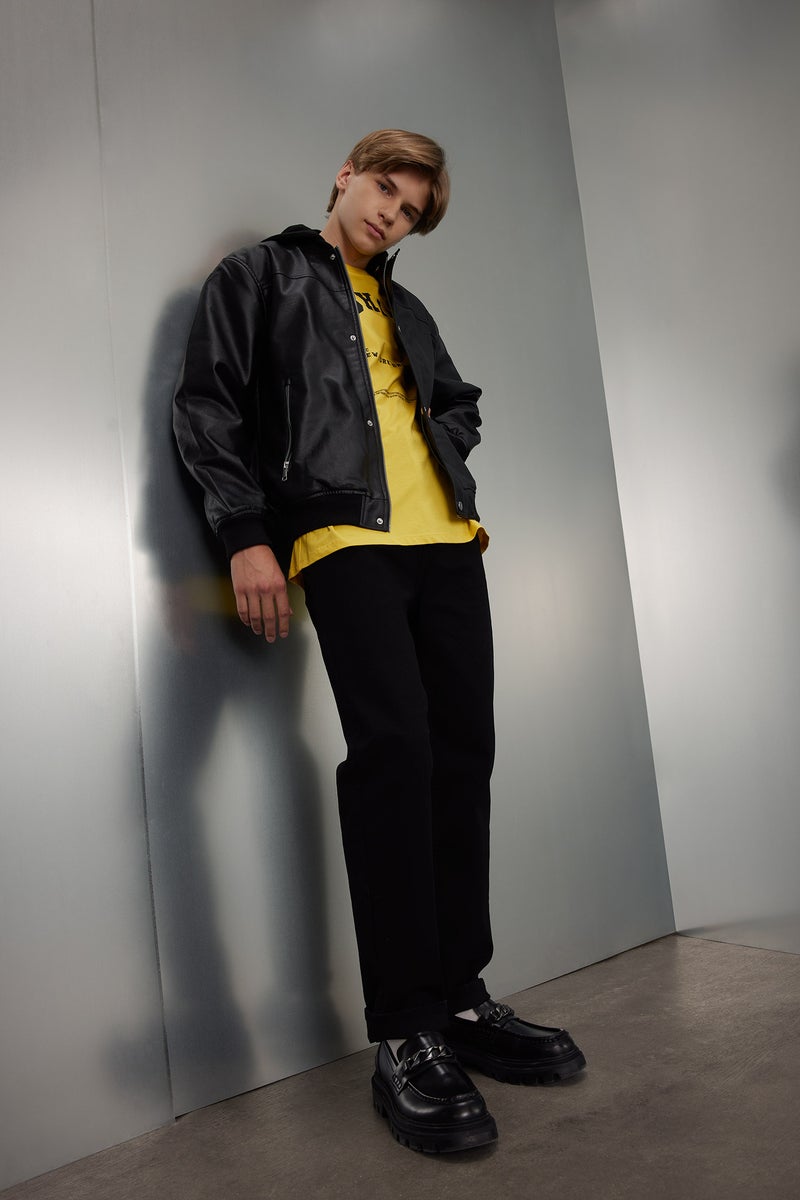 DeFacto Boy Waterproof Plush Lining Bomber Jacket  - Image 5