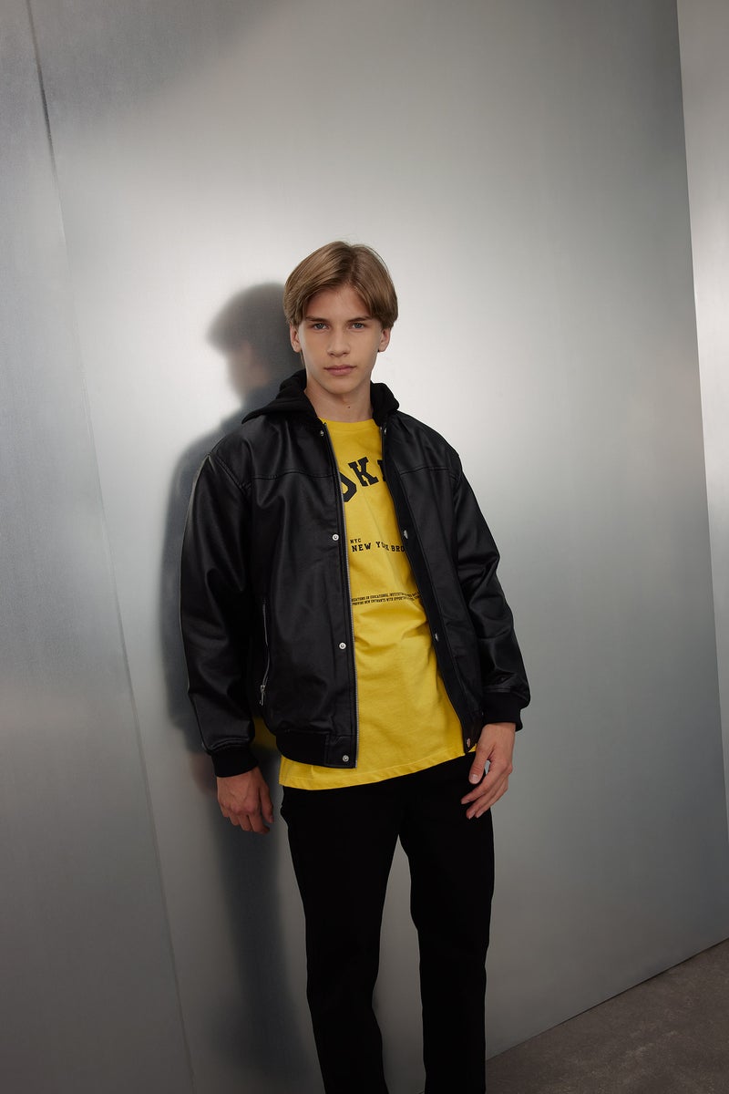 DeFacto Boy Waterproof Plush Lining Bomber Jacket  - Image 4