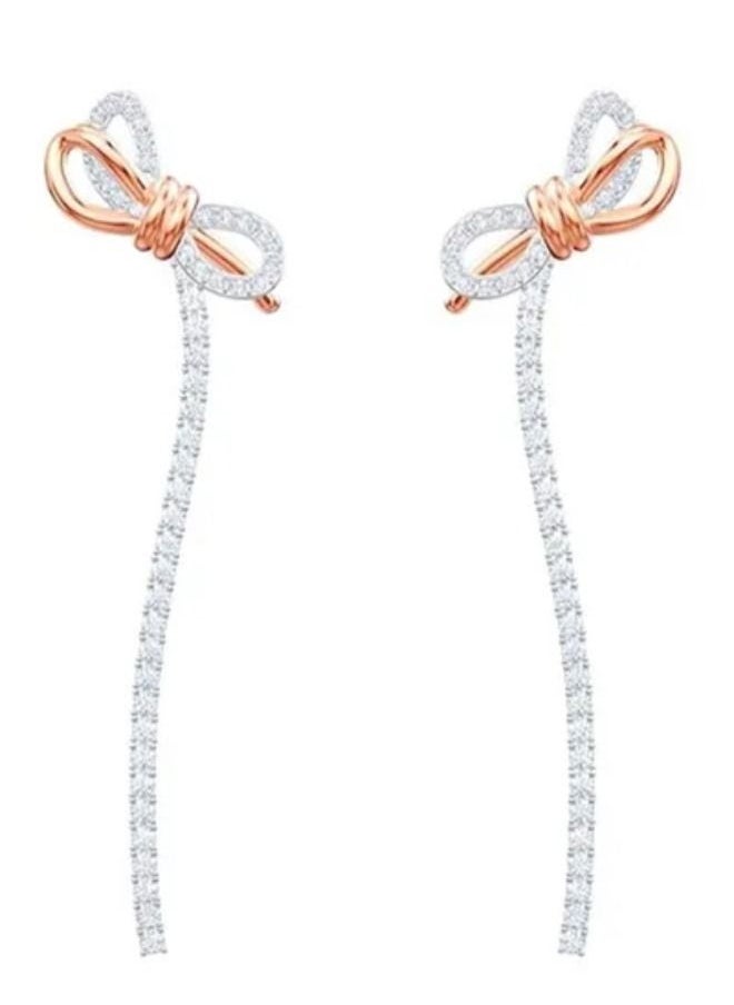 Chomel - Lifelong Bow Dangle Earrings - Image 1