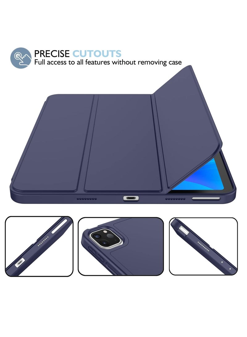 DUSALA Flip Case for New iPad Pro 11-inch 2021 (3rd Gen) / 2020 (2nd Gen) /, Ultra Slim Smart Magnetic Back Cover for iPad Pro 11 2021/2020, Auto Wake/Sleep-With Pencil Holder - Image 3