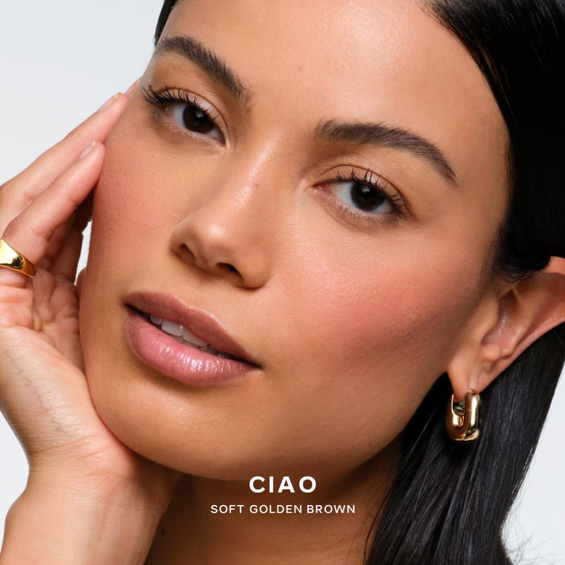 Saie SuperSuede Baked Blush - Talc-Free Powder Blush for Cheeks Infused with Hyaluronic Acid, Glycerin + Squalane - Hydrating Face Makeup for a Natural, Diffused Flush of Color - Ciao (0.1 Ounce) - Image 2