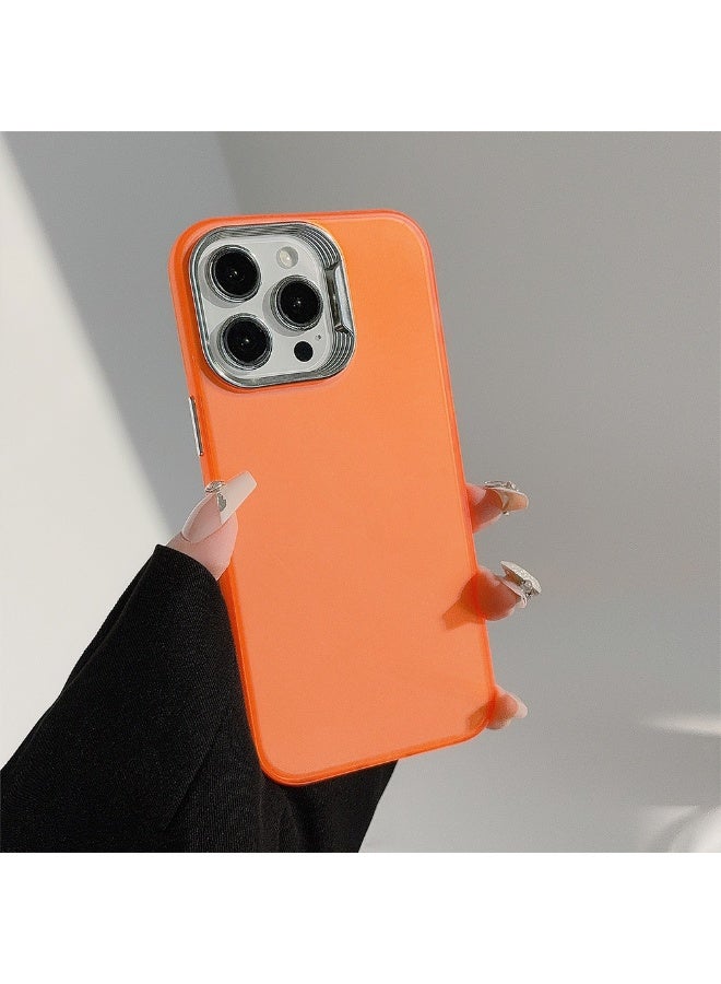 NIBEMINENT Laser Inspired Gradient Style Dazzling Colors Protective TPU Case Cover For iPhone 16 Plus, Shining Orange