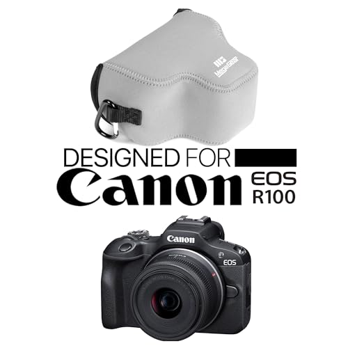 MegaGear Mega Gear Neoprene Camera Case for Canon EOS R100 (18-45mm)- Stylish and Protective Digital Photography Bag - Gray - Image 2