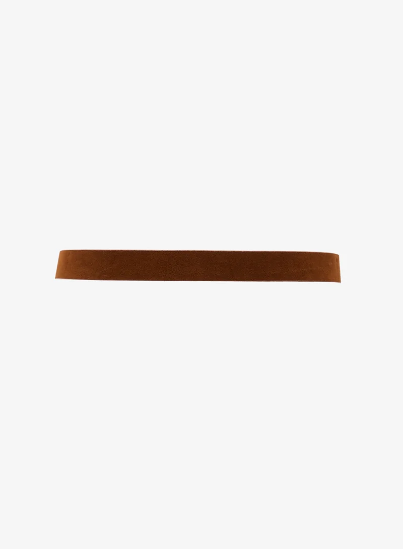 Ginger Faux Suede Belt With Coin Purse