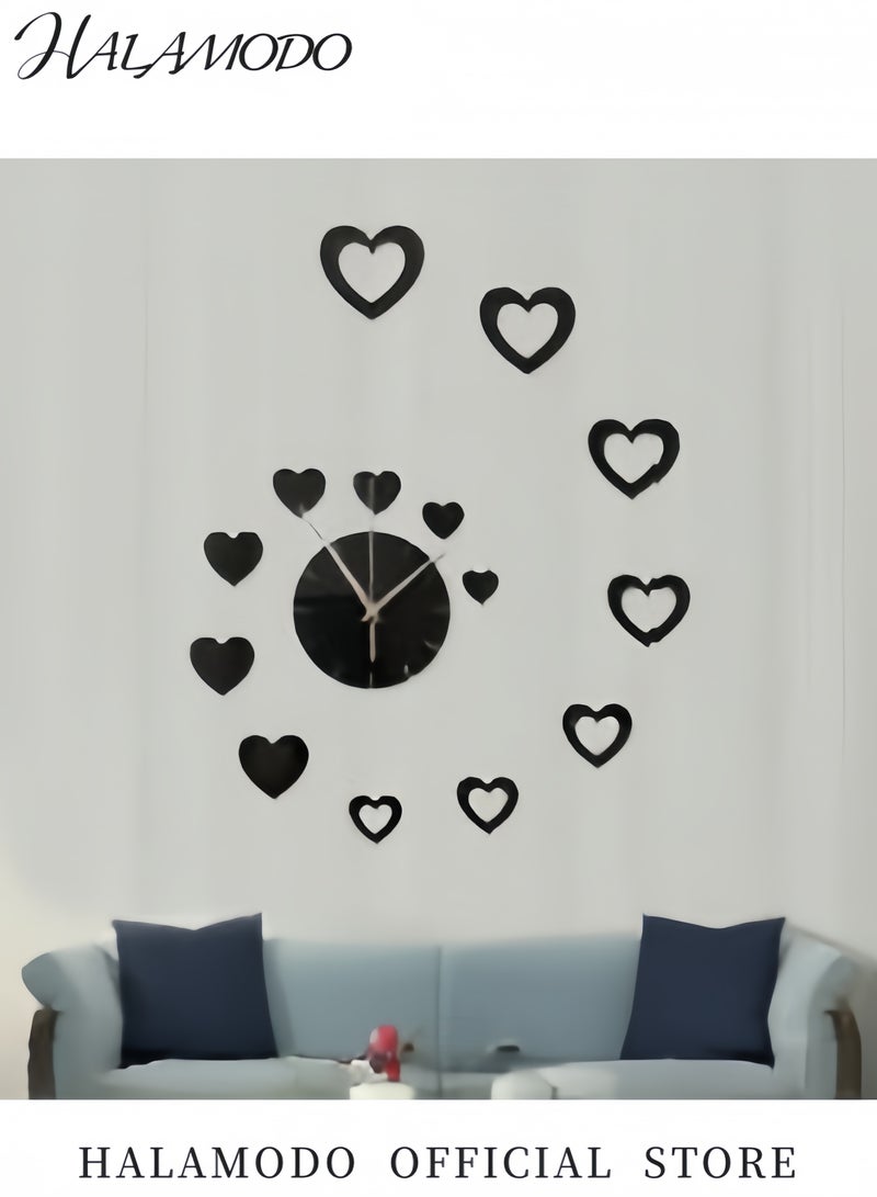 HALAMODO Artistic Wall Clock Black 25 x 25cm - Image 2