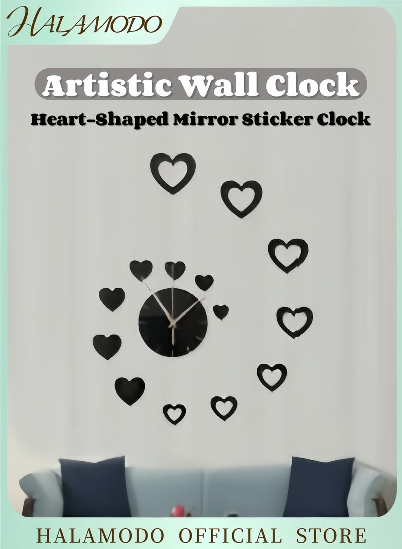 HALAMODO Artistic Wall Clock Black 25 x 25cm - Image 1