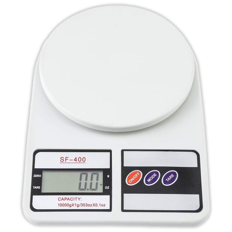 Btag Digital Kitchen Food Weighing Scale For Healthy Living, Home Baking, Cooking, Fitness & Balanced Diet. | Weighing Scale With Digital Display SF 400 10Kg x 1gms (SF_400_WHT) - Image 1