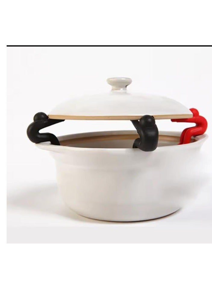 Silicone Water-proof Pot Clip, Pan Pot Lid Holder, Kitchen Utensil Holder, Mobile Phone Chopstick, Spoon Holder, Tools, Support/6pcs - Image 4