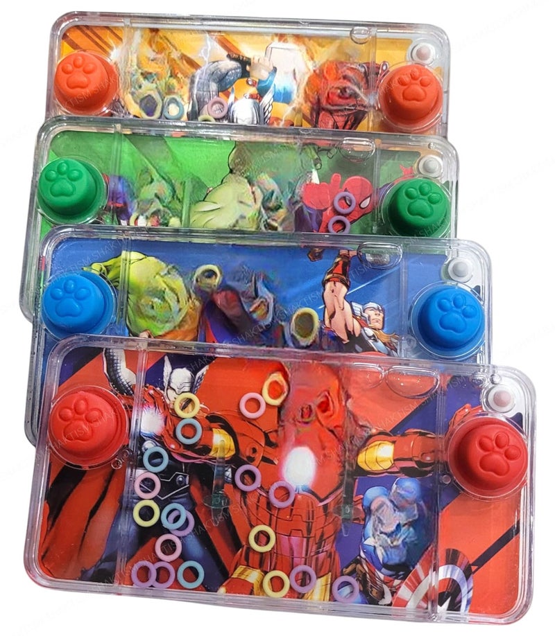 SHAKTISM Poke, Snow Giel Water Game Water Bubble Ring Toss Anxiety Toys Aqua Toys Travel Family Games Ideal Gift for Kids Boys and Girls Kids - 2Pc Random Colour (Water Game -Heroes 2Pc) - Image 5