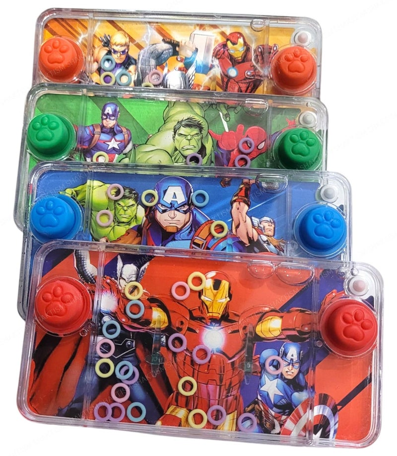 SHAKTISM Poke, Snow Giel Water Game Water Bubble Ring Toss Anxiety Toys Aqua Toys Travel Family Games Ideal Gift for Kids Boys and Girls Kids - 2Pc Random Colour (Water Game -Heroes 2Pc) - Image 4