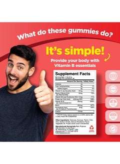 Phytoral Vitamin B Complex Gummies for Adults - Natural Energy Gummies with Vegan B Complex Vitamins for Energy Boost Eye Care and Brain Focus Aid -Super Vitamin B Complex Gummy Vitamins for Adults and Kids  - Image 3