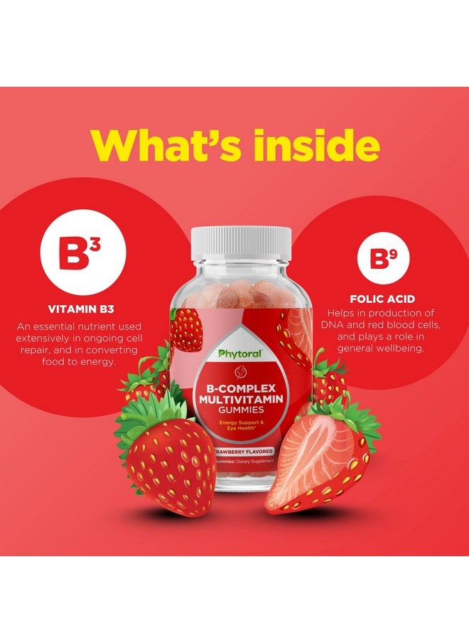 Phytoral Vitamin B Complex Gummies for Adults - Natural Energy Gummies with Vegan B Complex Vitamins for Energy Boost Eye Care and Brain Focus Aid -Super Vitamin B Complex Gummy Vitamins for Adults and Kids  - Image 5