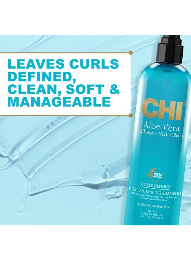 CHI Chi Aloe Vera Curl Enhancing Shampoo, Gently Cleanses & Increases Moisture For Curly Hair, Sulfate, Paraben, & Cruelty-Free, 11.5 Oz - Image 5