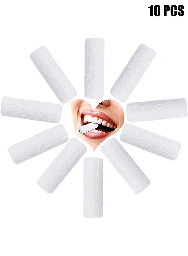 10 Pieces Aligner Chewies for Aligner Chompers Aligner Trays Seater Chewies Aligner Seater Chewies for Invisalign Aligners Mint Scent Free Carry Case for Travel and Storage White - Image 1