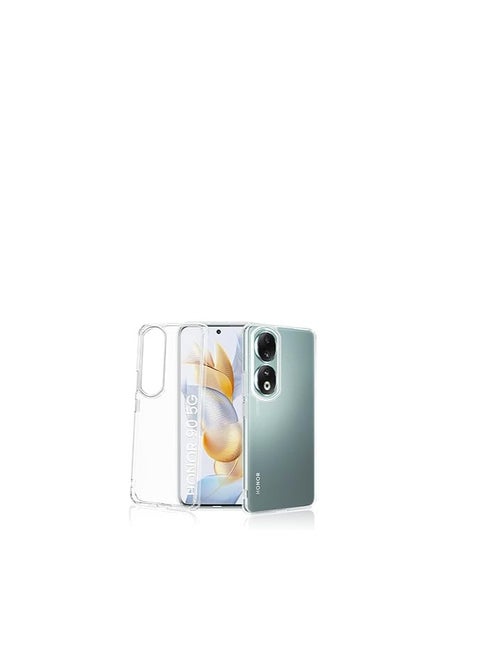Custodia Protettiva GIOPUEY Per Honor 90 5G – Doppia Protezione TPU Morbido E PC Rigido Con Staffa Incorporata E Protezione Fotocamera – Bianca
